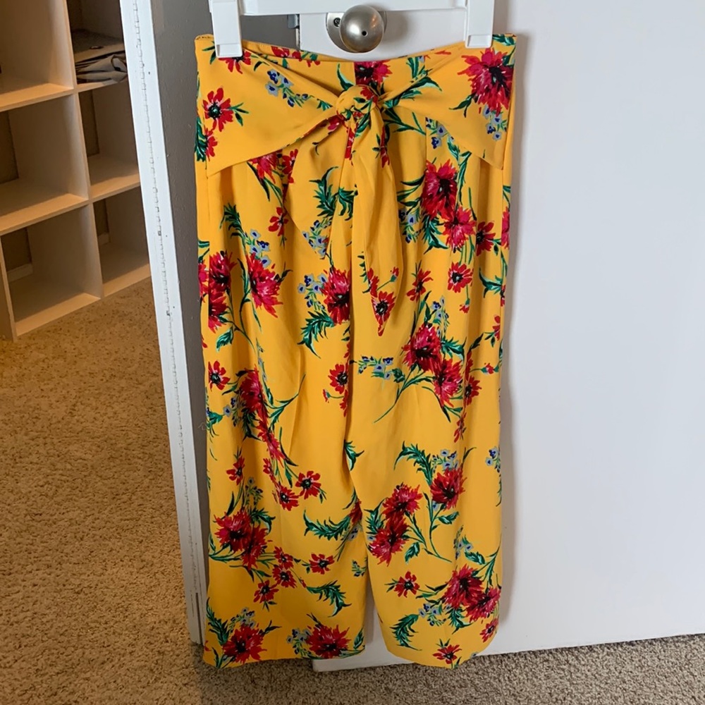 Express High Rise Flare Cropped Pants